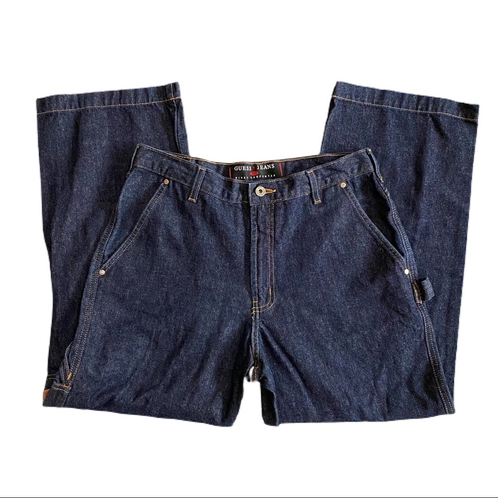 Y2K Guess Jeans Mens 33 x 30 Carpenter Wide Leg